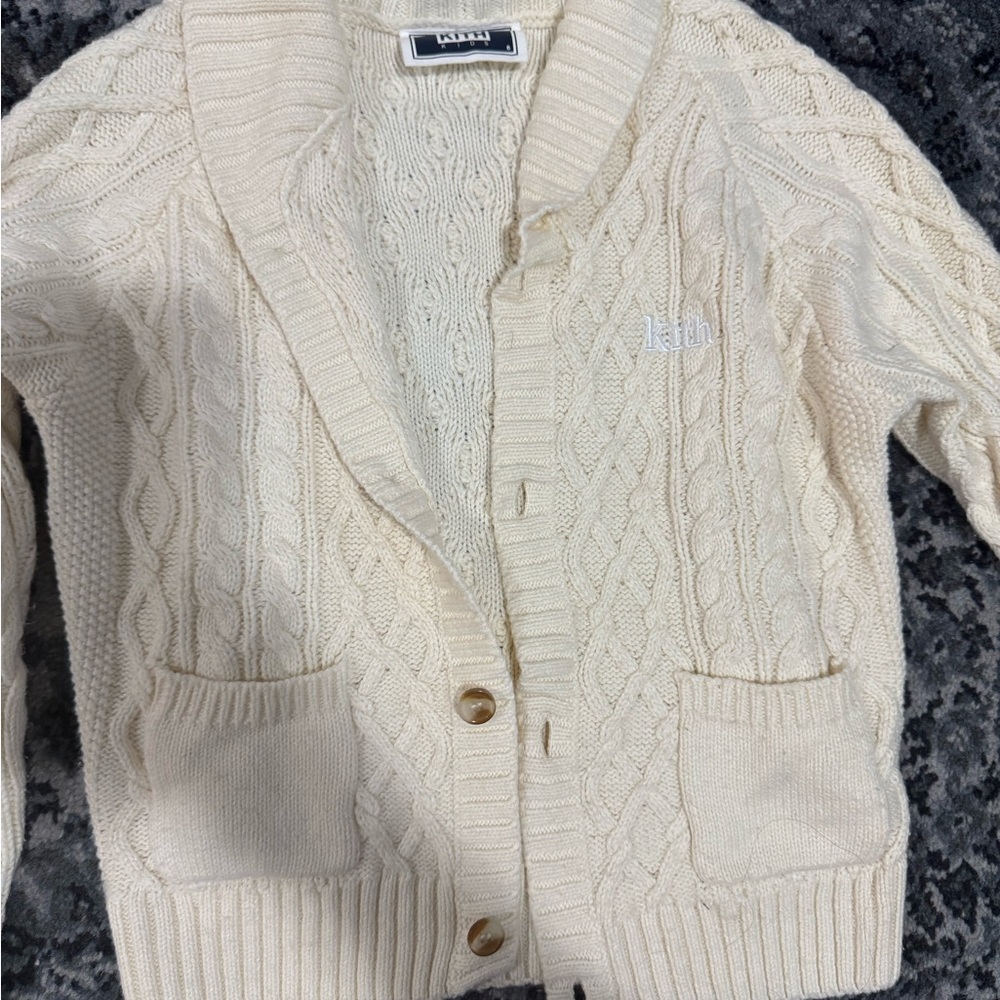 Kith Cream Cable Knit Cardigan Sweater